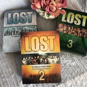 LOST Seasons 1, 2, 3, DVDs sets with deleted scenes & bonus features